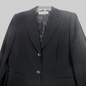Tahari Arthur S. Levine Black Blazer Jacket Womens Size 10 Two Button